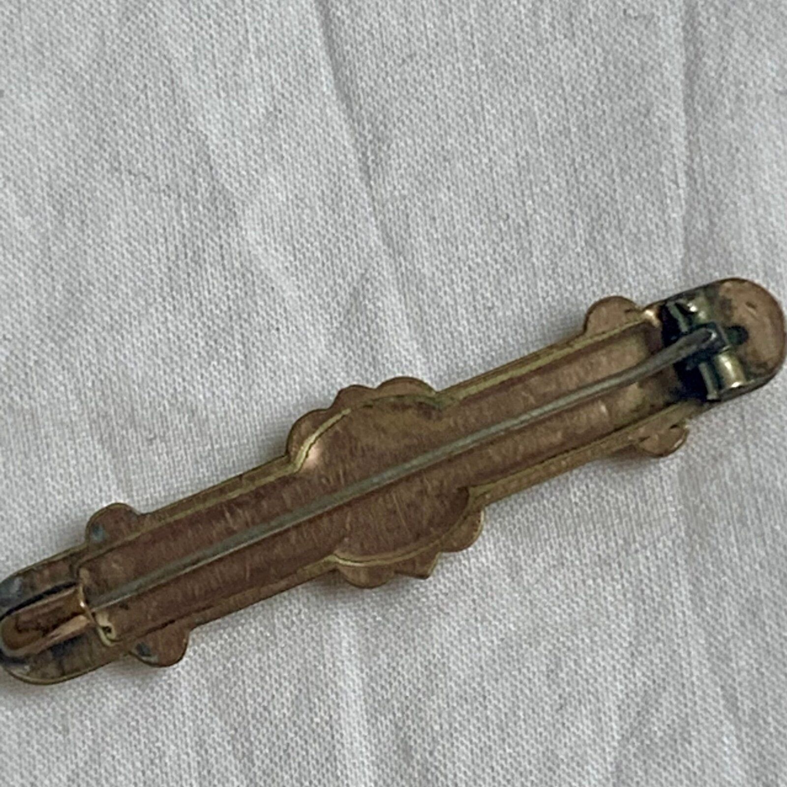 Antique Victorian Bar Pin 10K Gold Filled - image 7