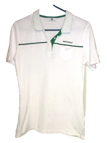 Mens Size S  BMW Golfsport Polo White with Brandin