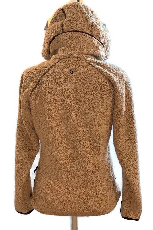 KUHL Brown Hoodie Fleece Zip Up Jacket Thumbholes… - image 4