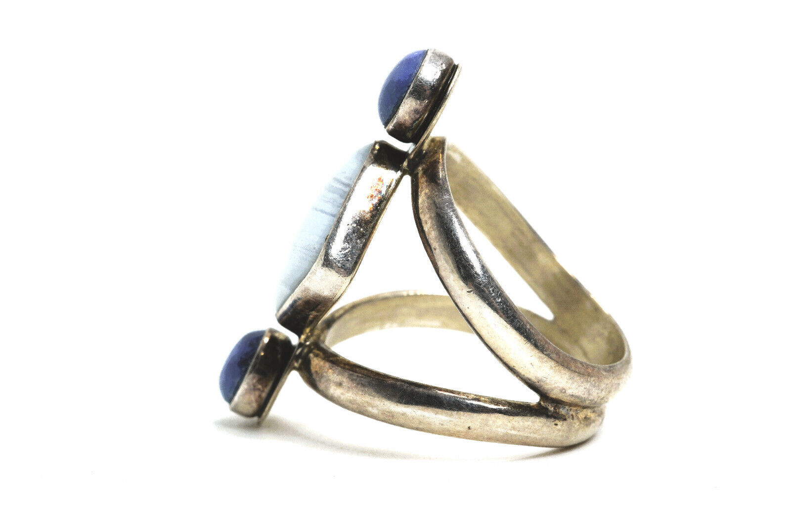 DTR Desert Rose Trading Lace Agate & Lapis Ring, … - image 4