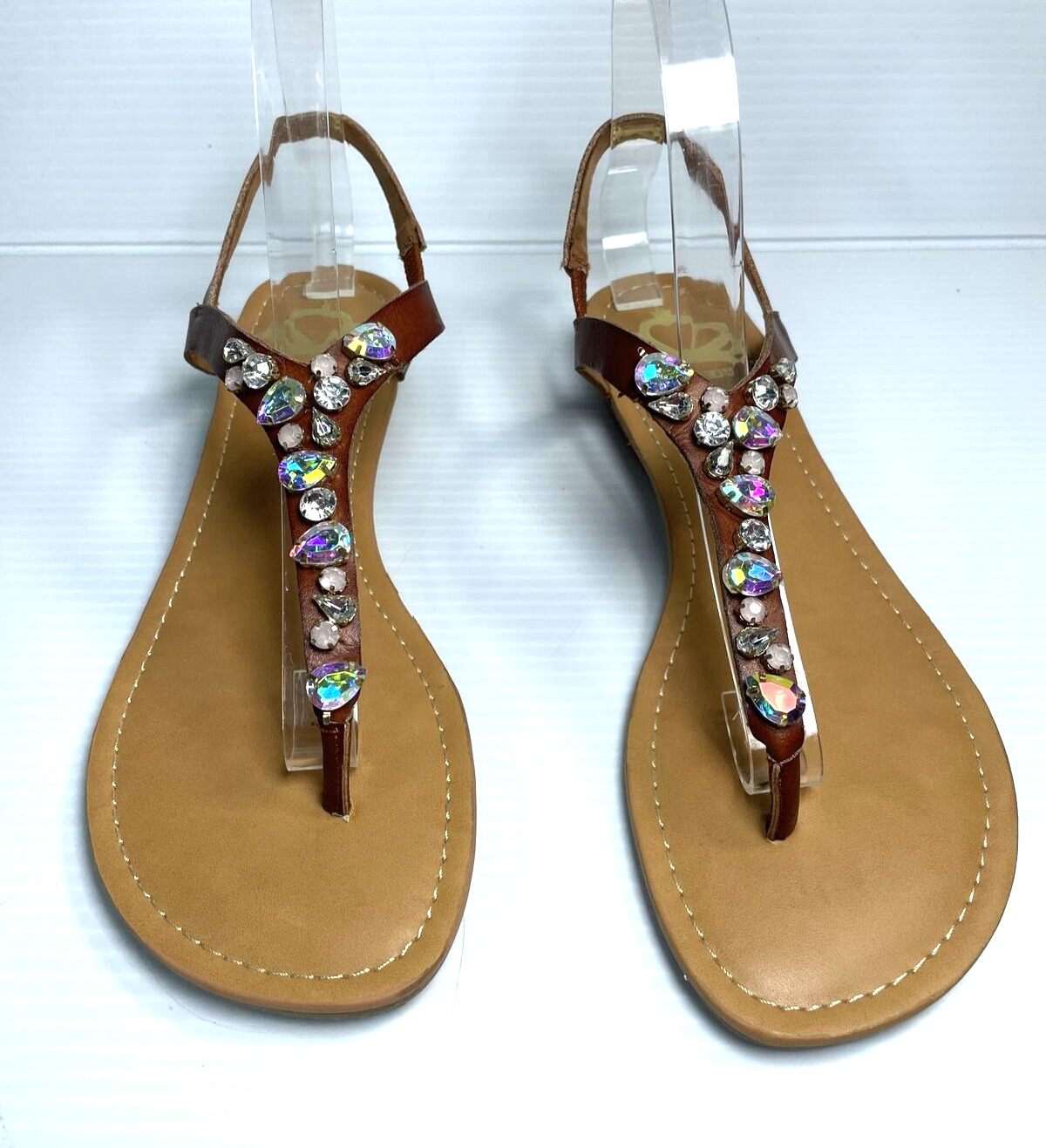 Fergalicious Women's Size 7.5M Jeweled  Sandals T… - image 1