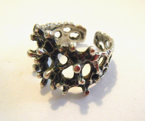 Vintage 60s - 70s Sterling Silver Brutalist Moder… - image 1