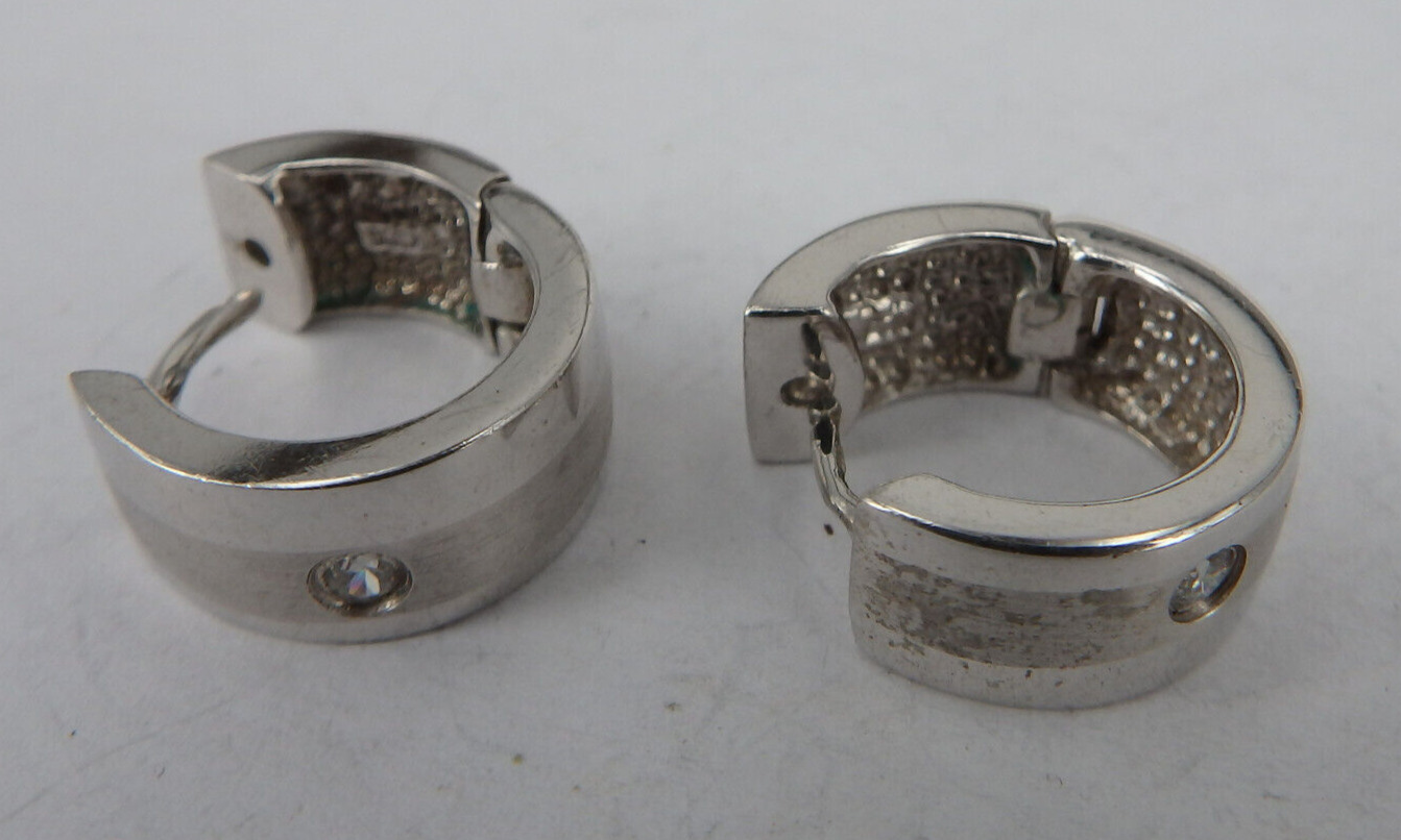 Pair of Elegantly Designed Creole Sterling Silver… - image 3