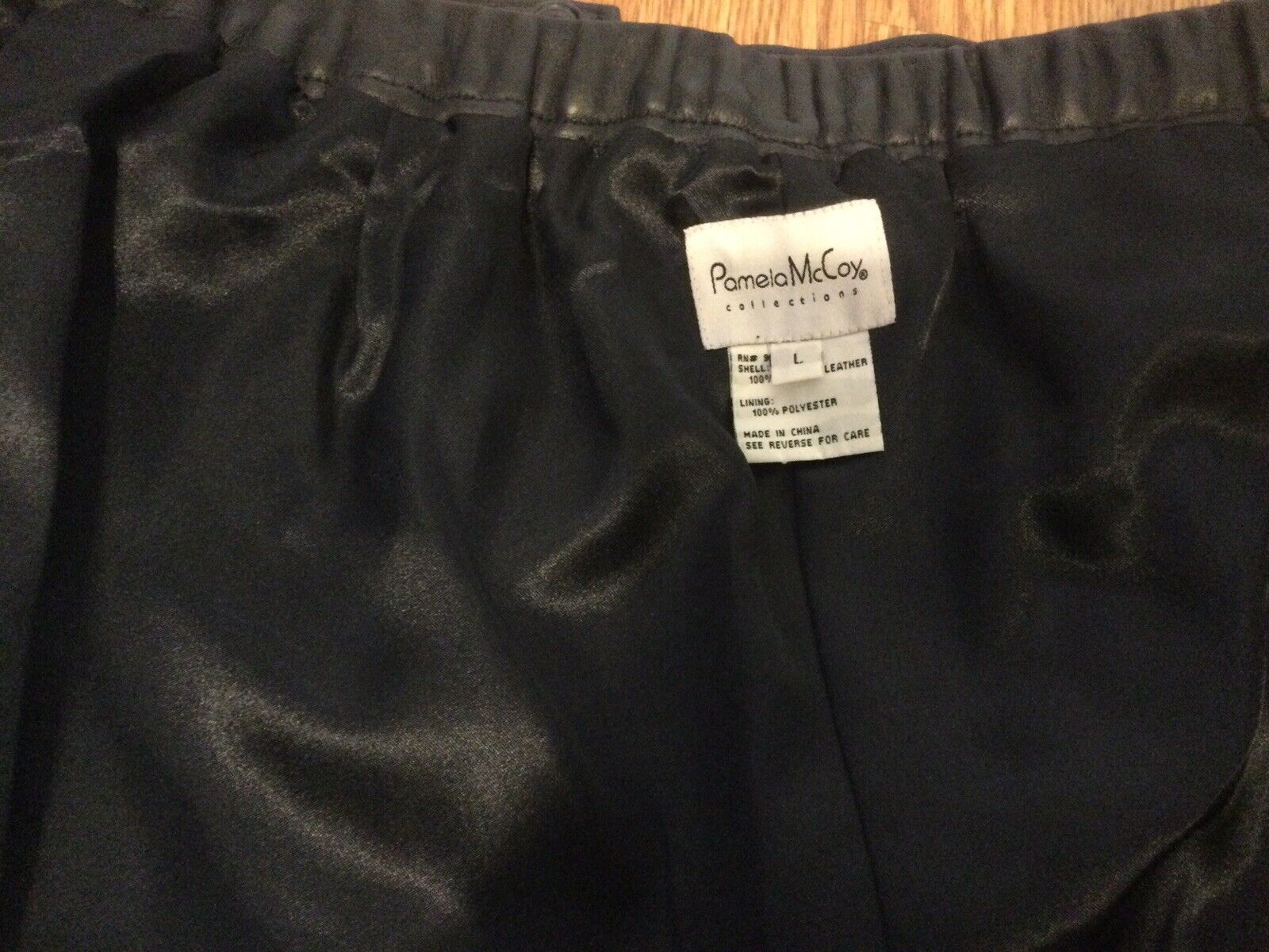 Pamela McCoy Leather Skirt BLK. Size Large - image 5