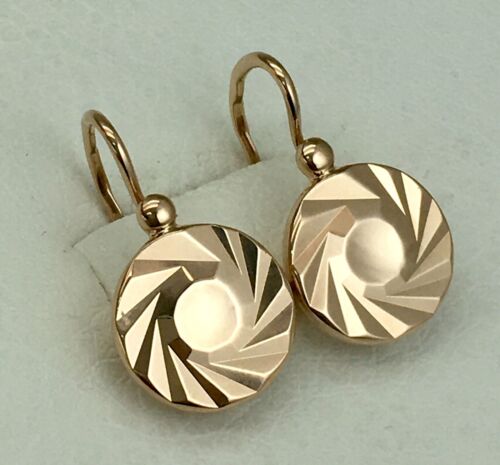 Chic Vintage Original Soviet Rose Gold 583 14K Ear