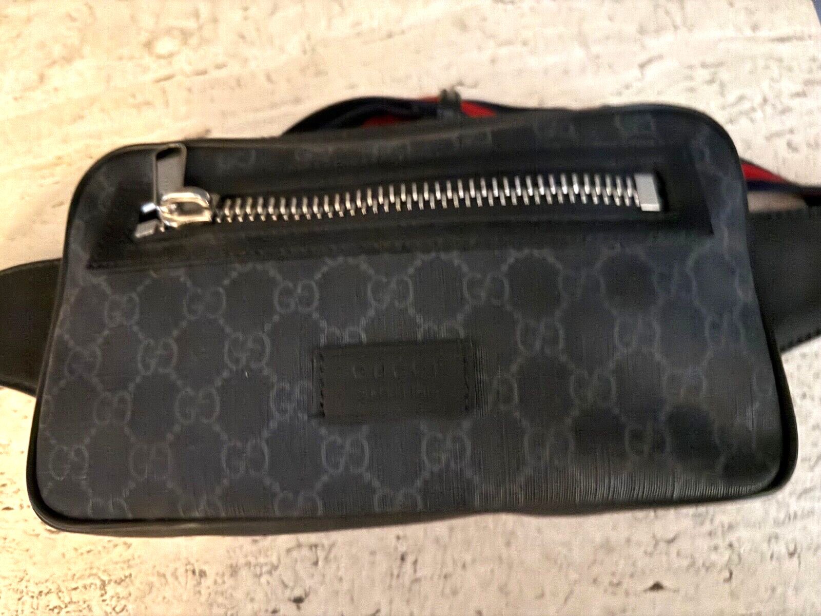 Gucci Soft GG Supreme Monogram Web Belt Bag Black… - image 5