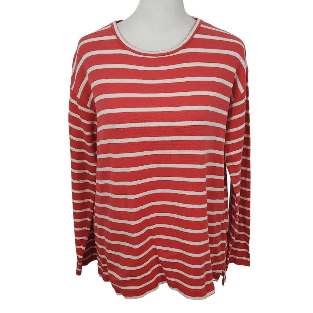 J. Jill Red White Stripe Tee XS and Talbots Paisl… - image 2