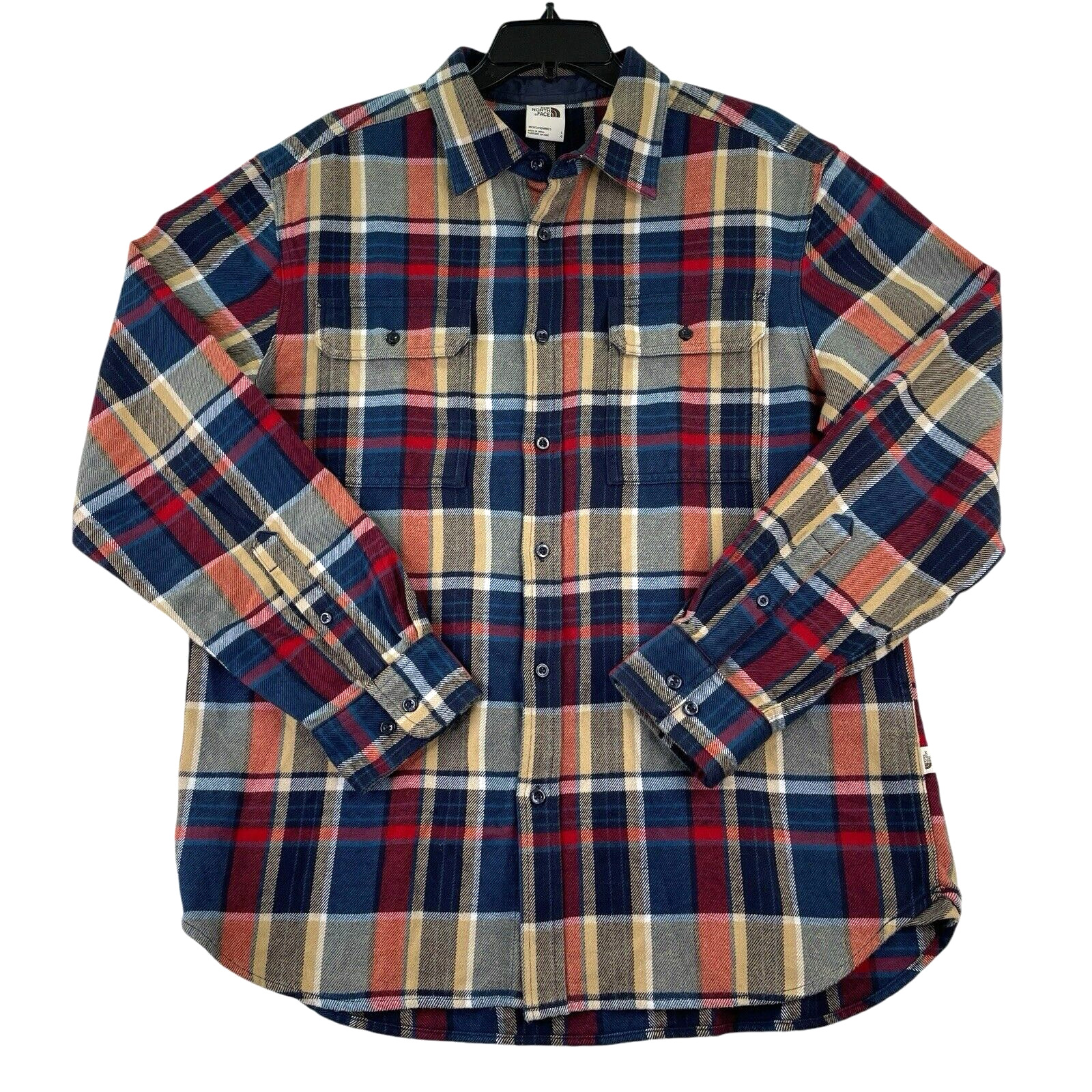 The North Face Flannel Shirt Mens Sz L Plaid Butt… - image 1