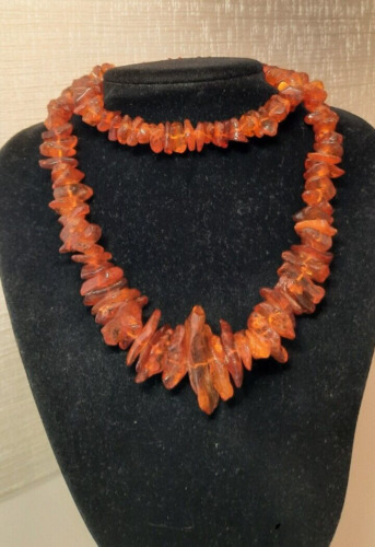 Old Antique Vintage Natural Baltic Amber Necklace… - image 1