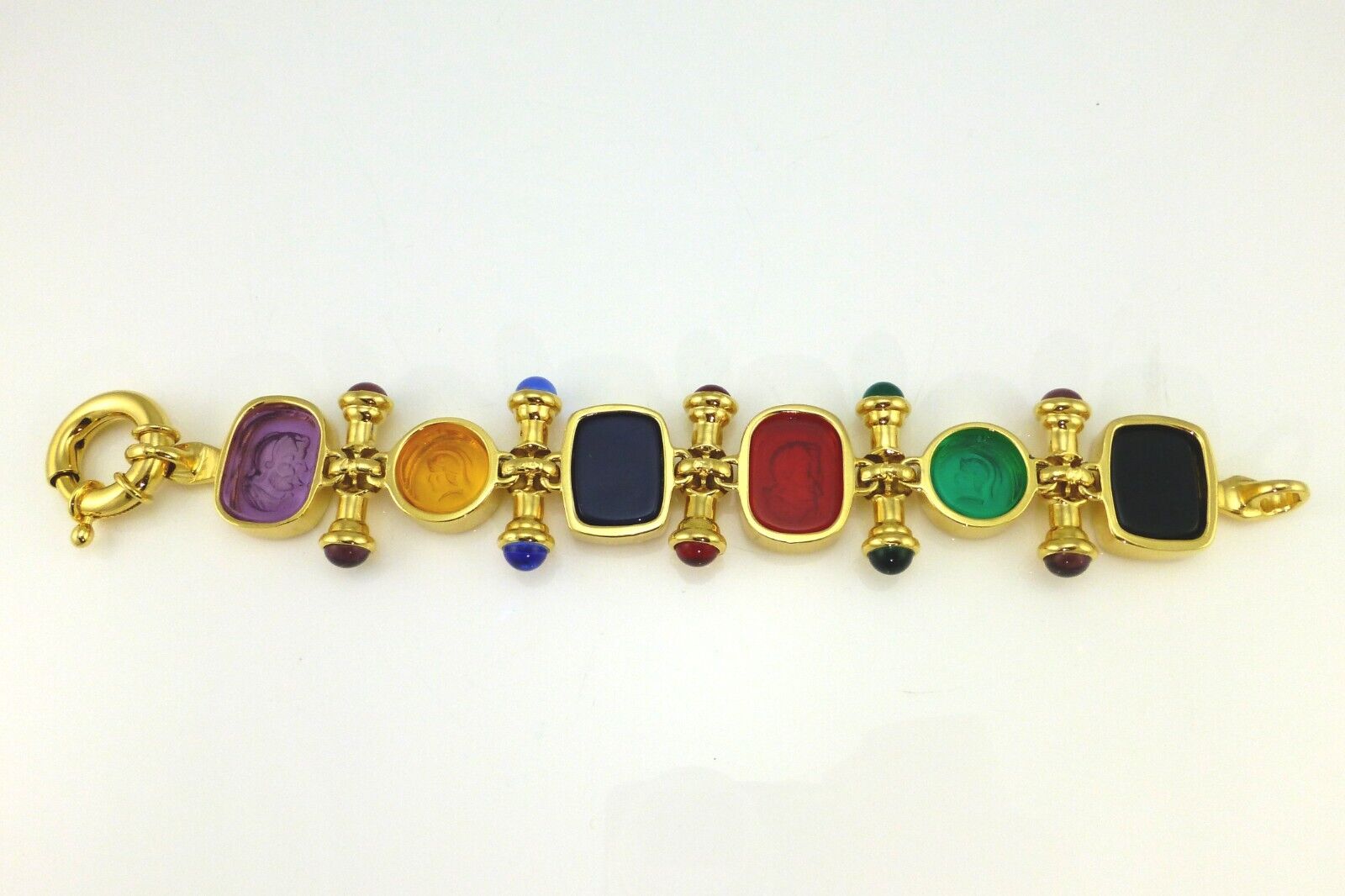 Joan Rivers Multicolor Intaglio Cabochon Gold Pla… - image 14