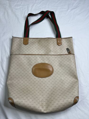 Gucci Beige GG Monogram Large Tote With Front Poc… - image 1