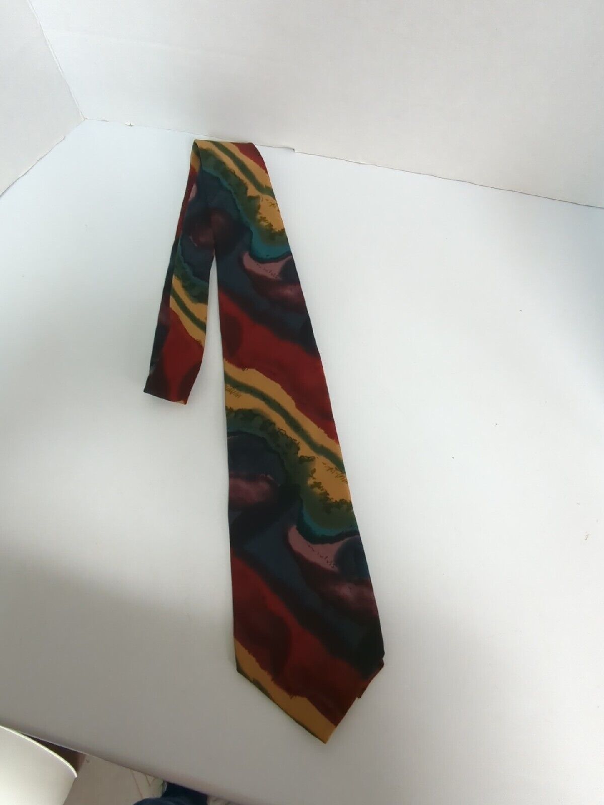 Vtg J. Garcia Men's Multicolored Abstract 100% Si… - image 7