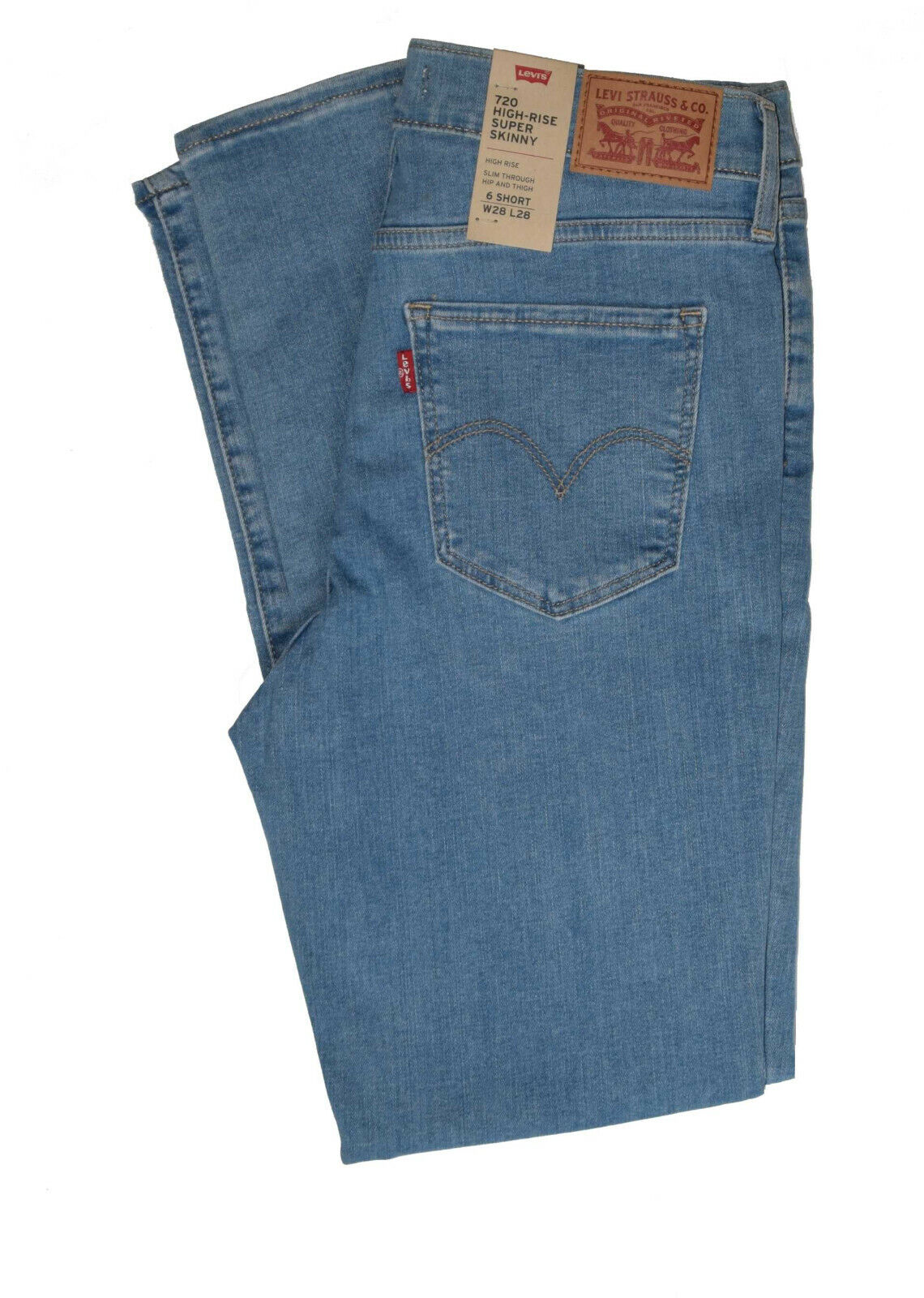 Levis 720 High Rise Super Skinny Stretched Jeans Levi's Sculpt Light Blue  Sale! | eBay