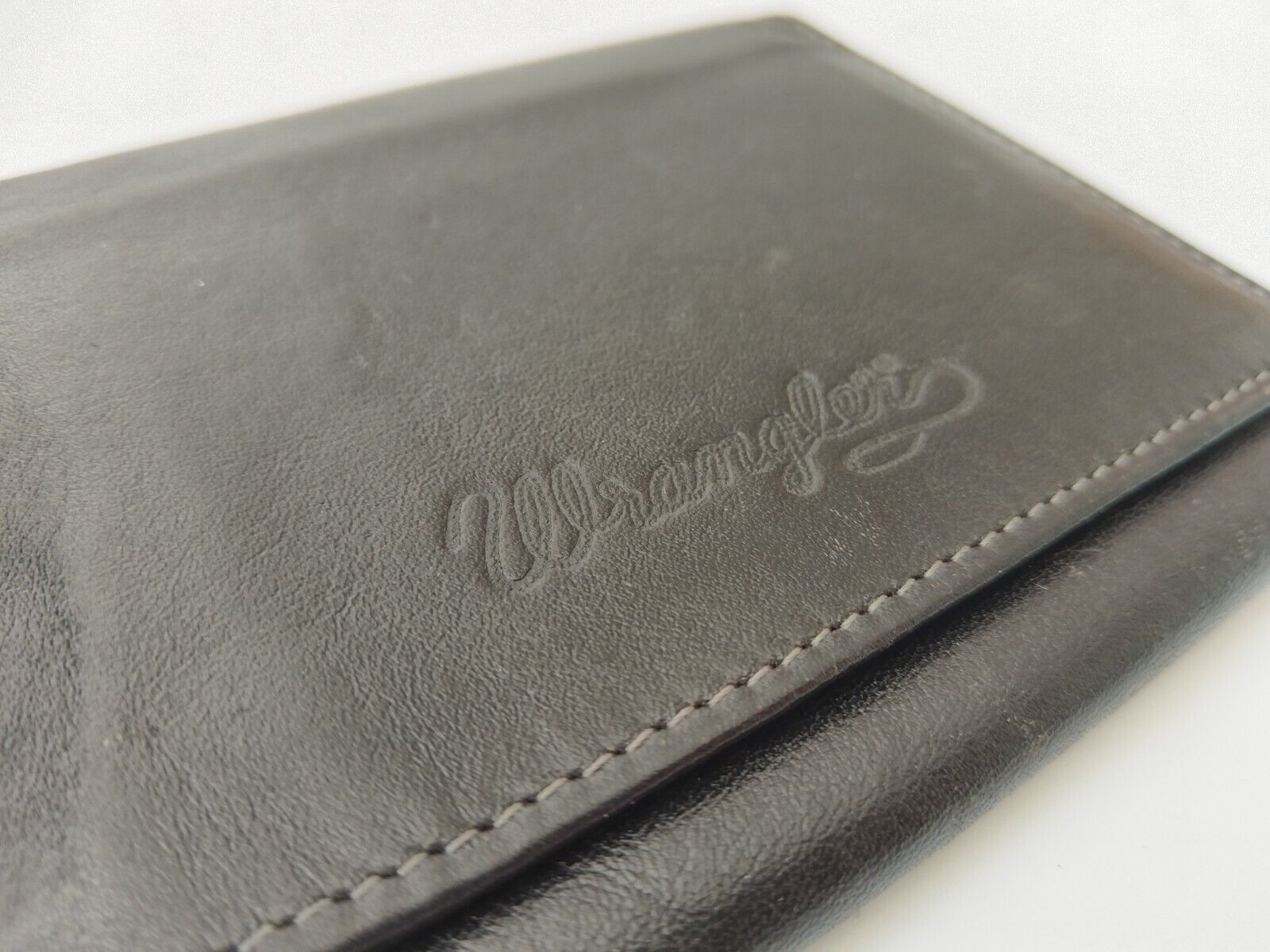 Authentic Wrangler Men real 100% leather wallet o… - image 2