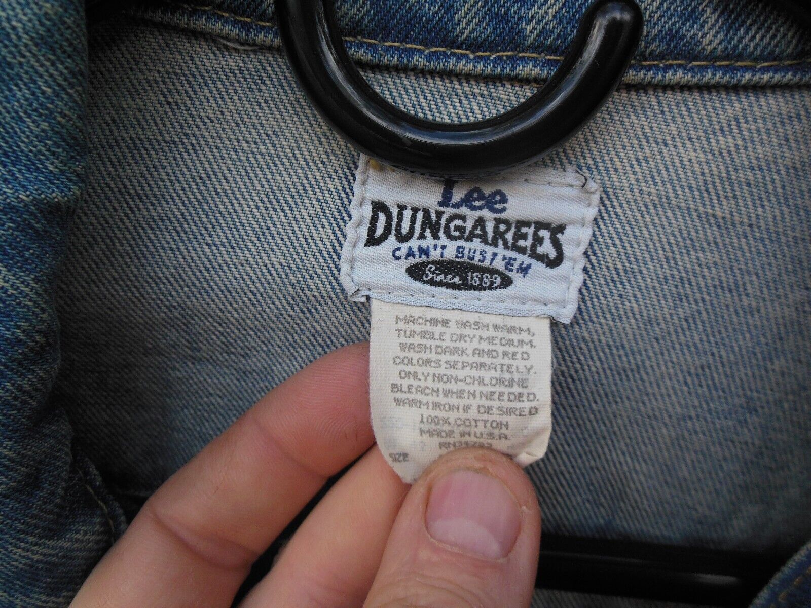 Vintage Lee Dungarees Biker Medium " TEXAS " The … - image 3