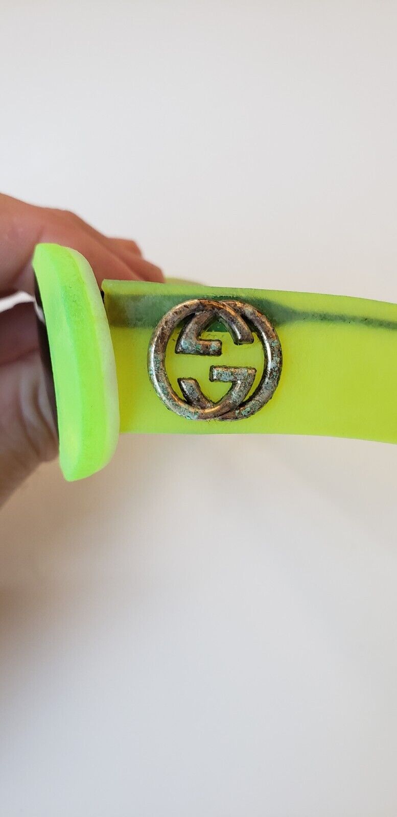 GUCCI Neon Green YELLOW /Black Lens Authentic Sun… - image 2