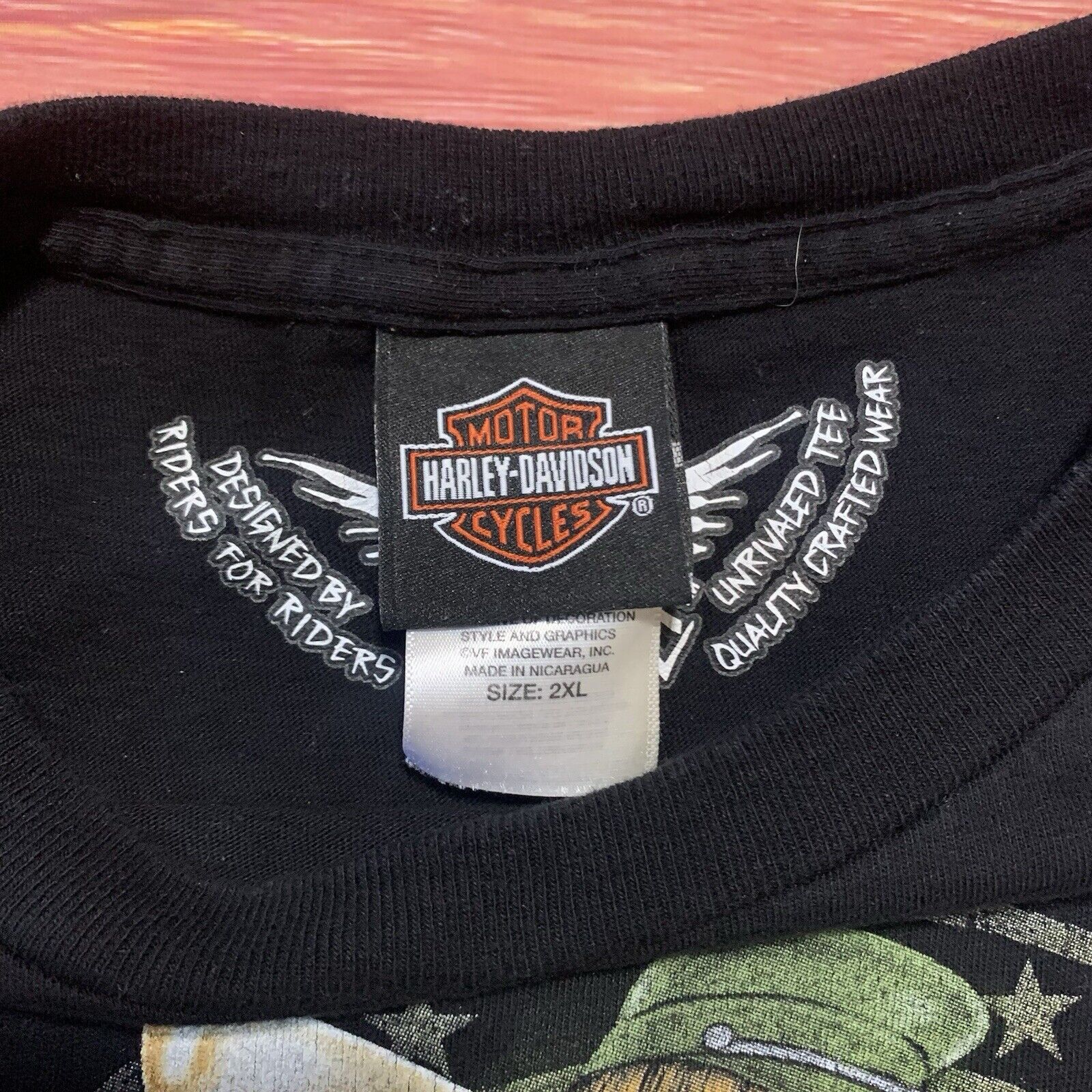 harley davidson military t shirt 2xl - image 3