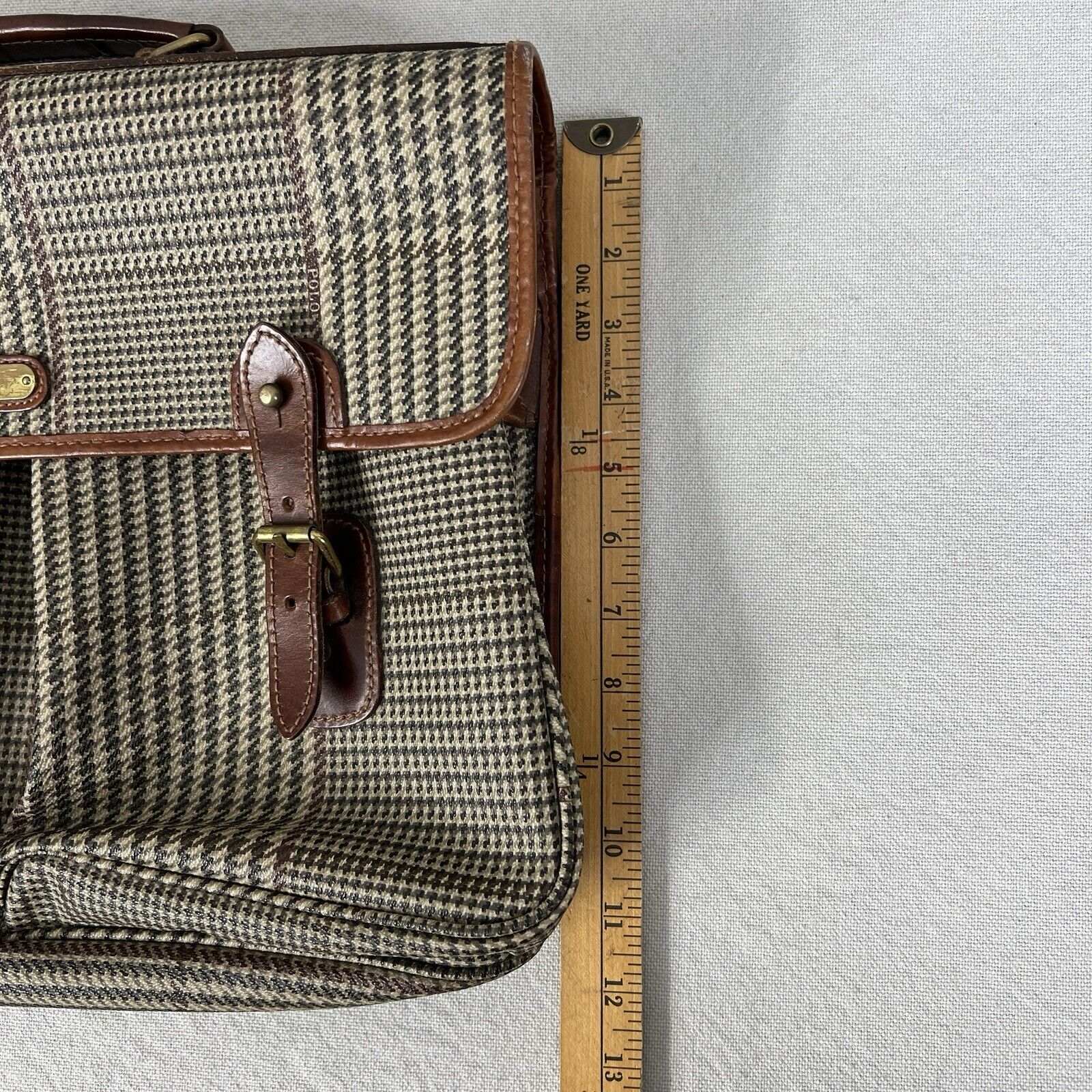 Vtg Polo Ralph Lauren Messenger Bag Houndstooth B… - image 15