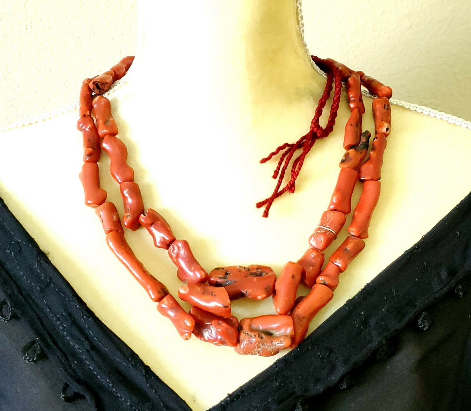 Antique Berber Natural Branch  tow strand  Red Co… - image 5