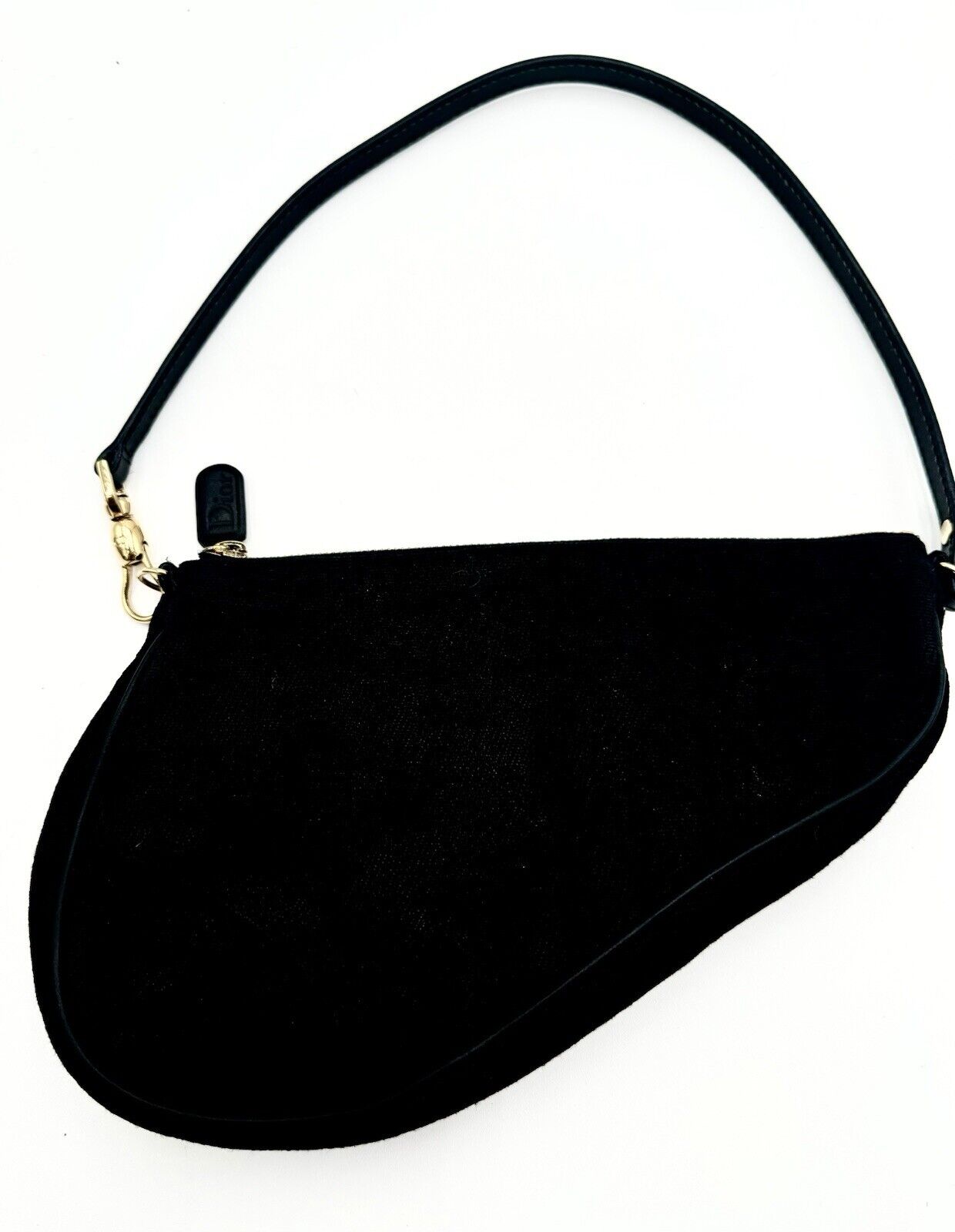 DIOR BLACK CANVAS SADDLE BAG - image 3