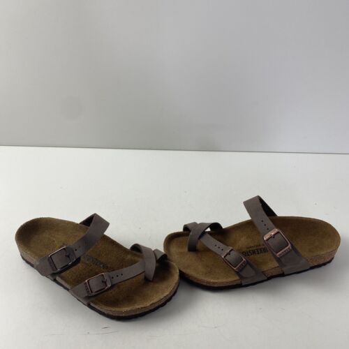 Birkenstock MAYARI Mocca Birko-Flor Buckled Slide… - image 1