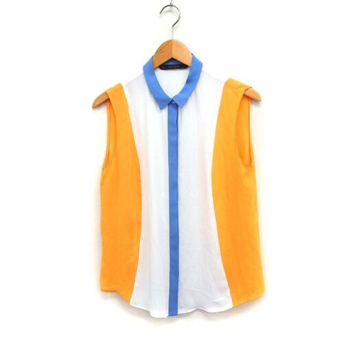 L Zara Basic Color Scheme Shirt Blouse Sleeveless - image 1