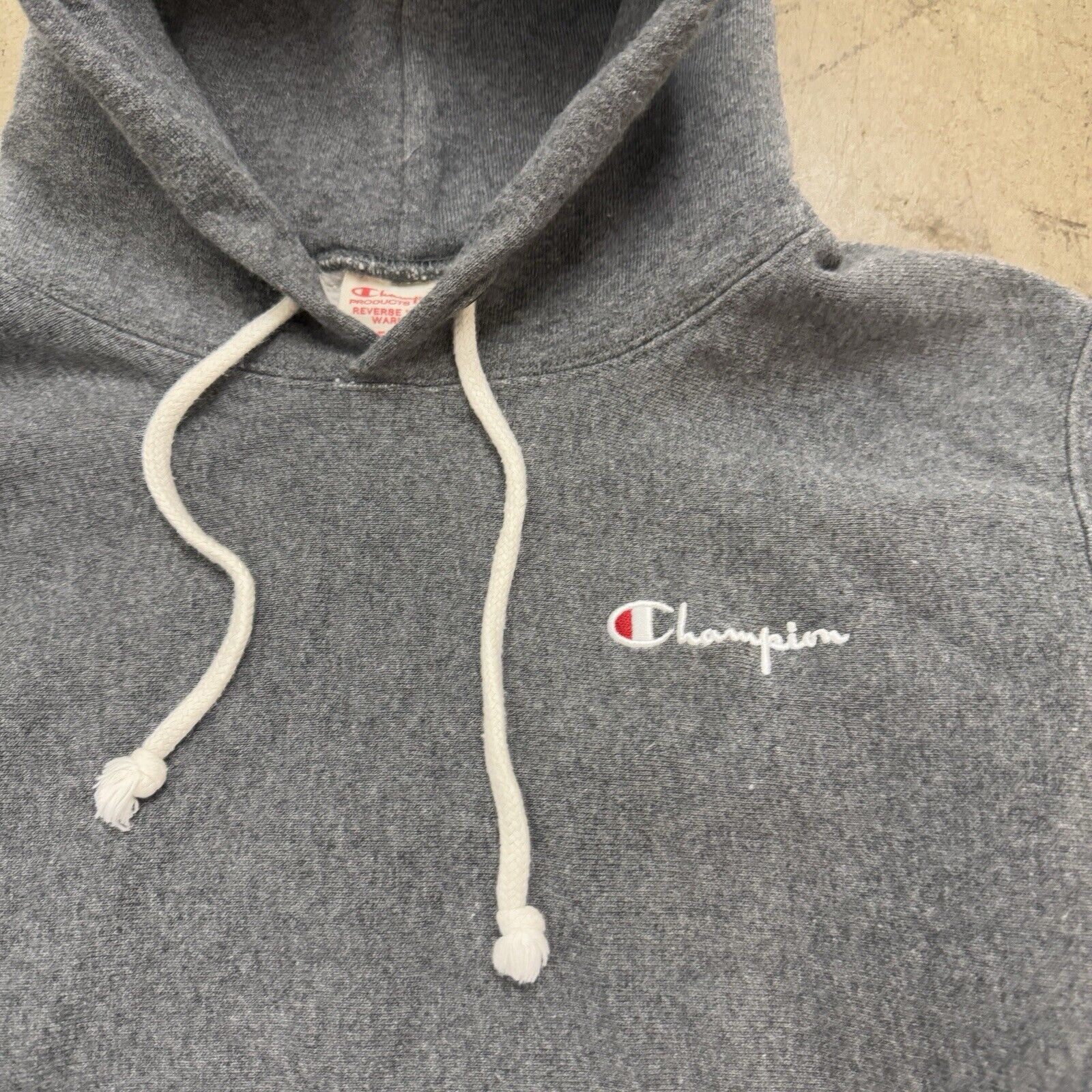 Vtg 70s Champion Reverse Weave Grey Blank Hoodie … - image 5