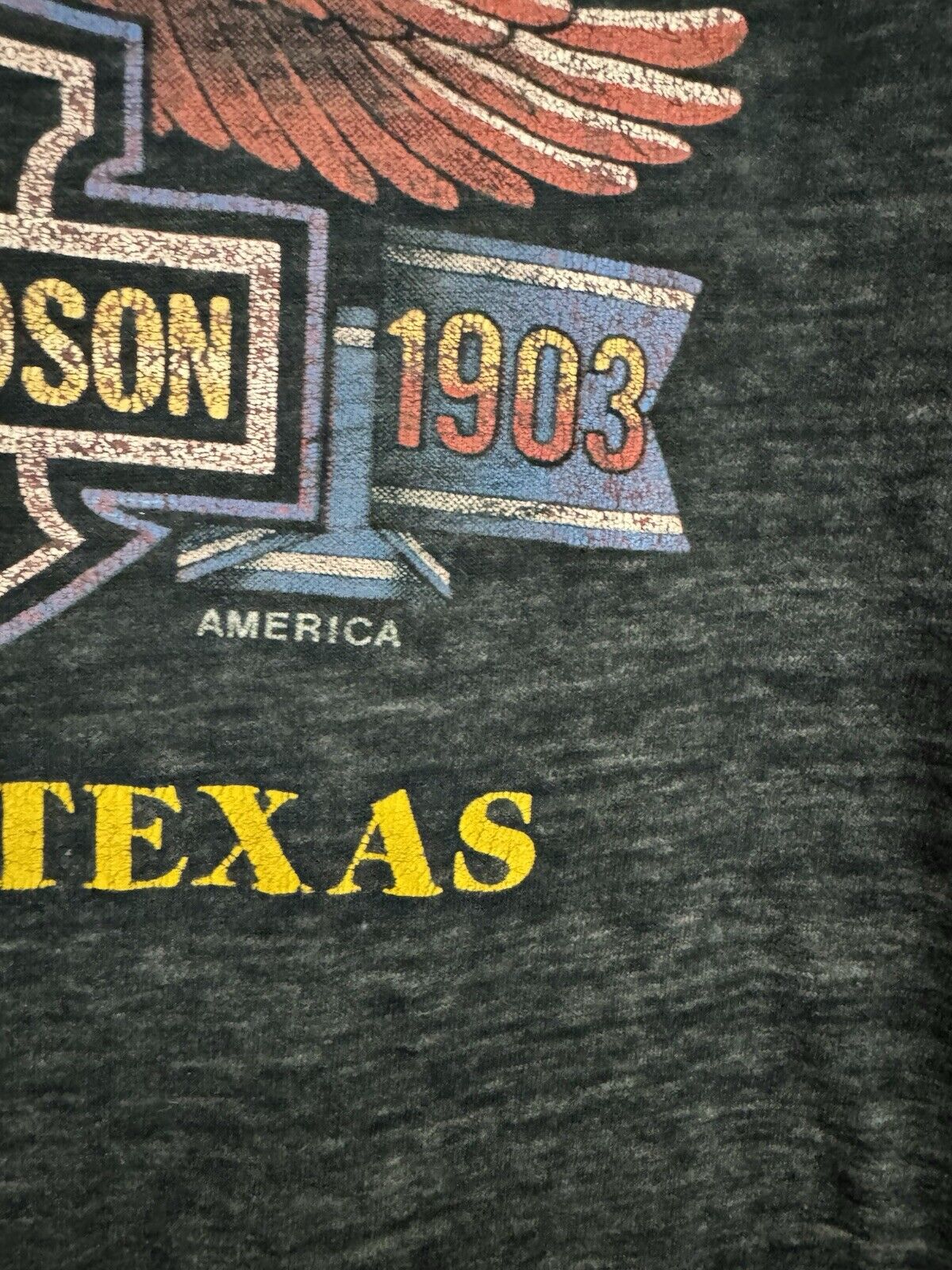 Vintage Harley Davidson Motorcycle DISTRESSED T-s… - image 7