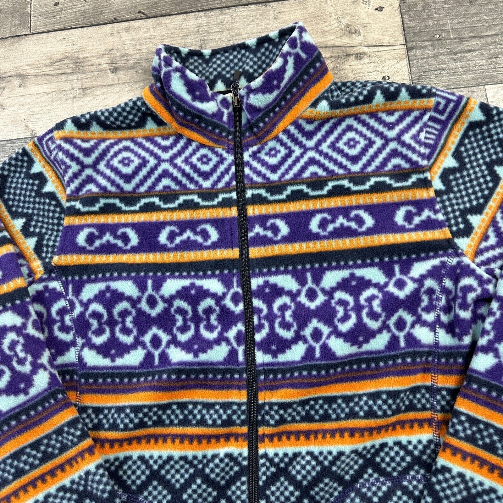 Vintage Woolrich Fleece Jacket Aztec Abstract Pat… - image 4