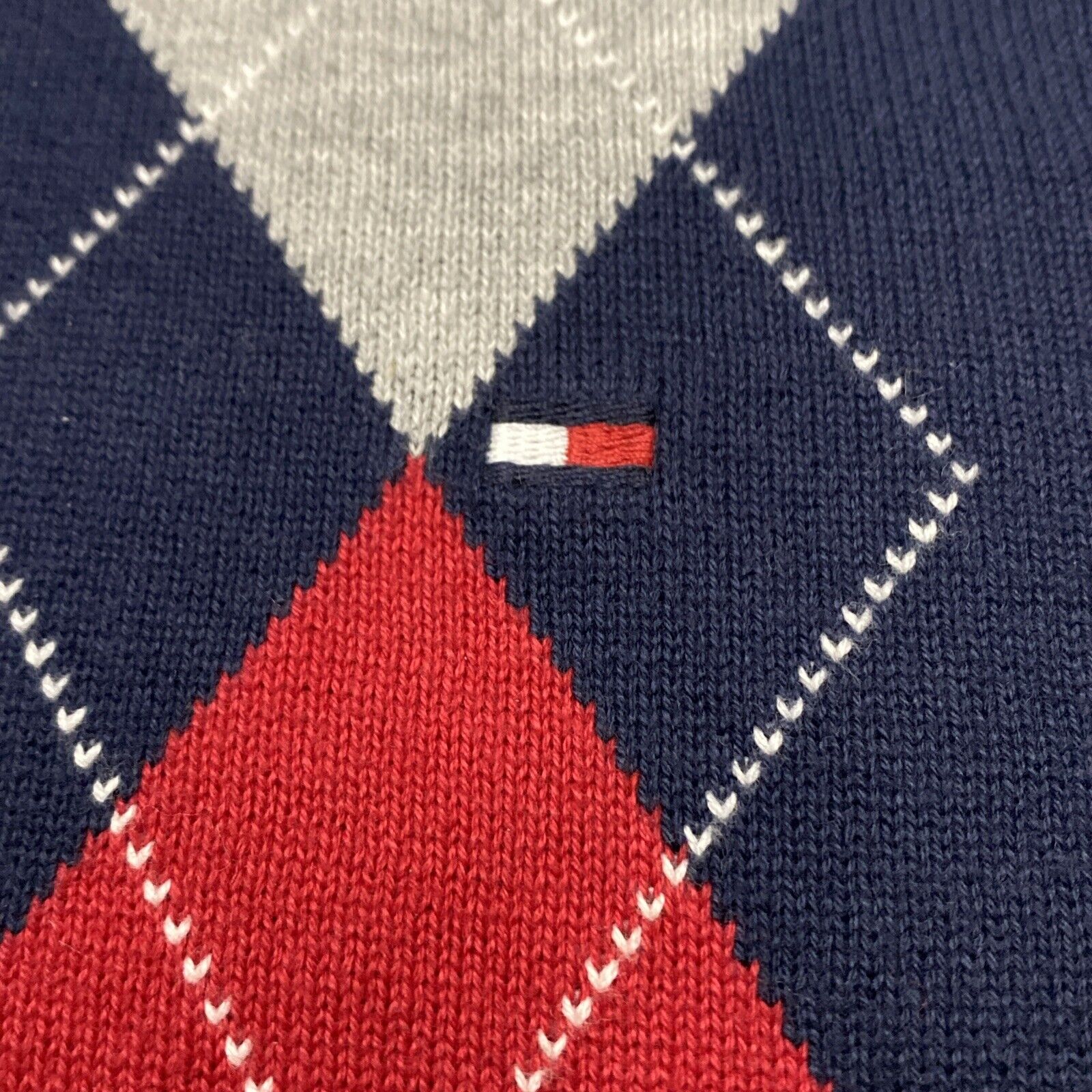 Tommy Hilfiger Men’s Sweater Vest Size M Red Blue… - image 4