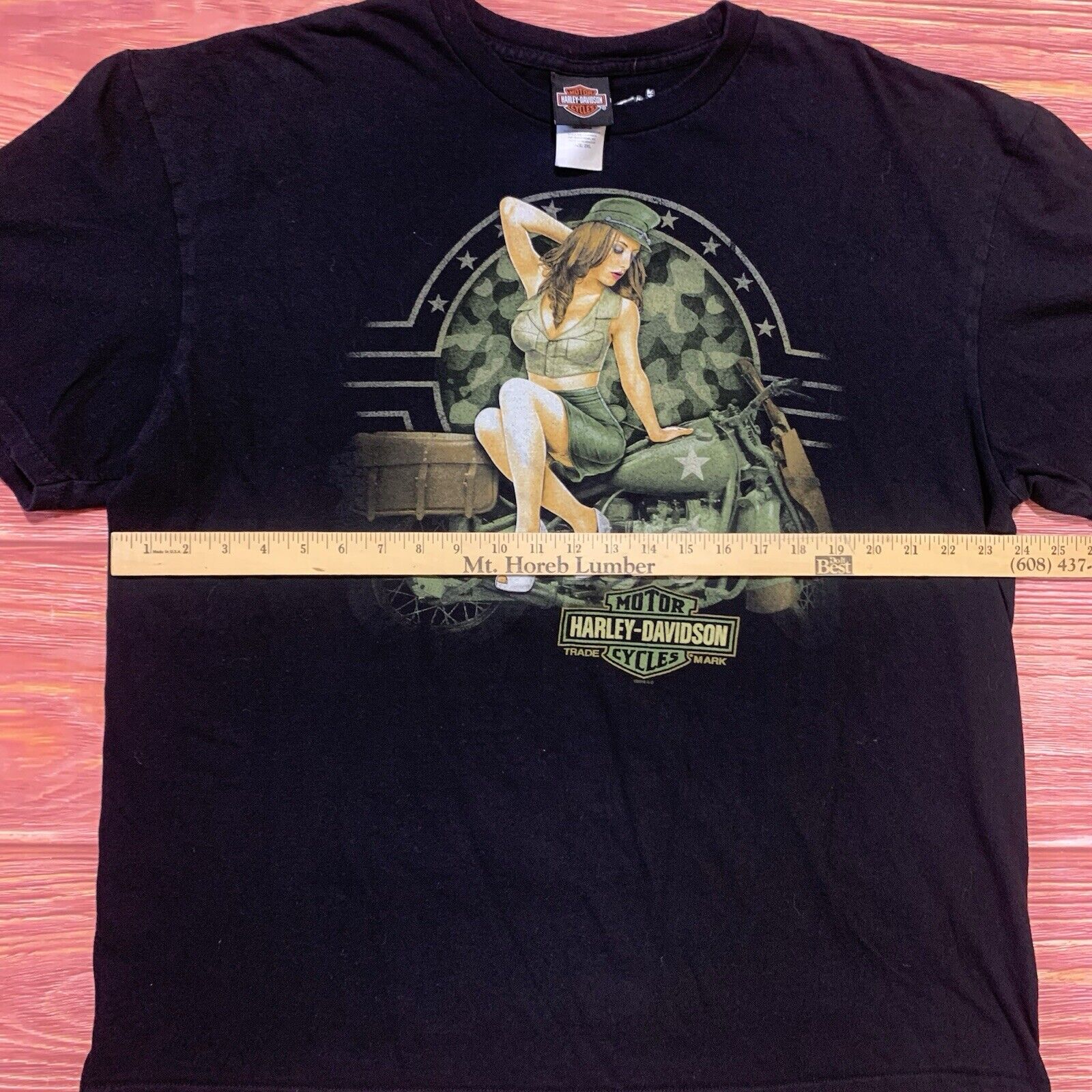 harley davidson military t shirt 2xl - image 7