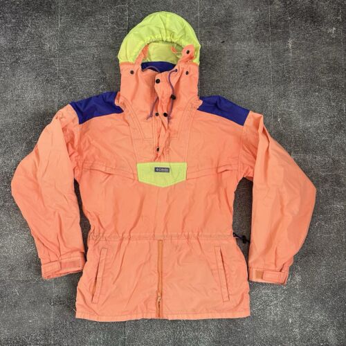 Men's Vintage 90's Columbia Pastel Peach Anorak W… - image 1