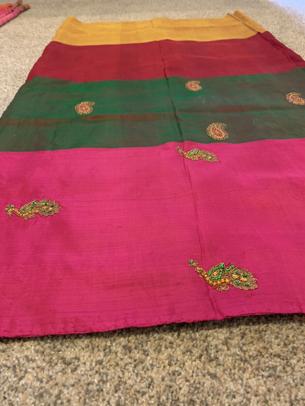 beautiful multi color pure kanchi silk saree with… - image 3