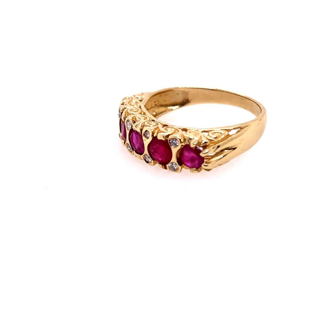 Retro Gold Cocktail Ring 1.10 Carat Round Natural… - image 6