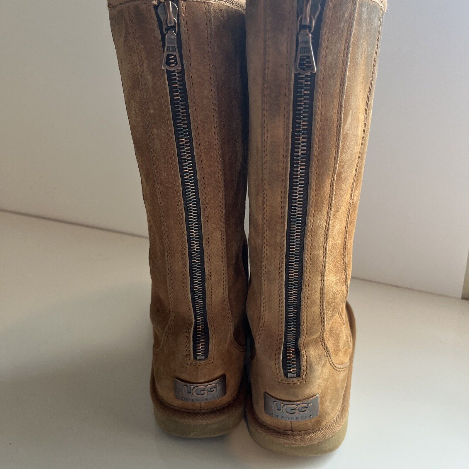 Ugg Australia Sheepskin Genuine Leather Beige Zip… - image 4