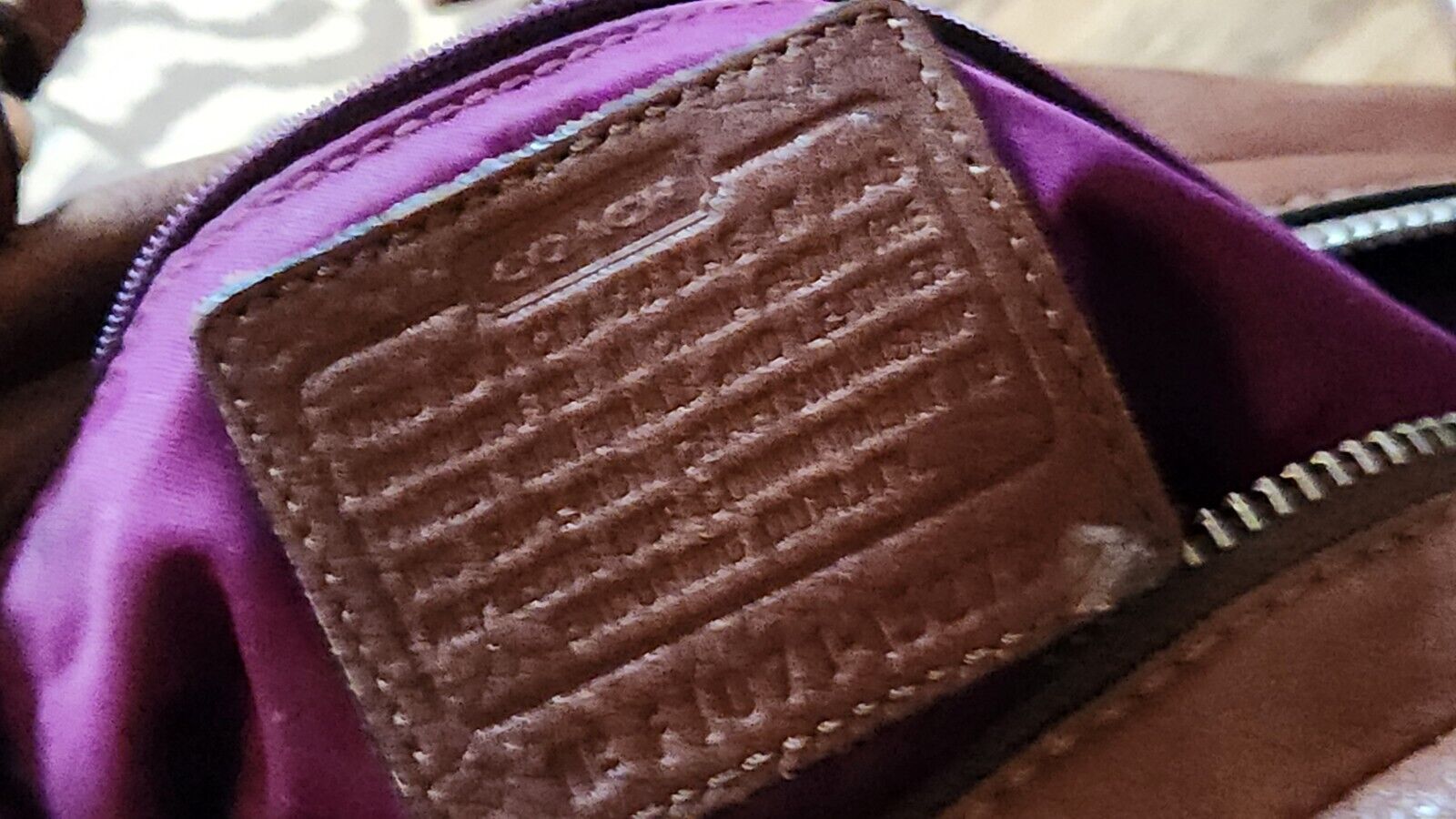 Vtg Coach Bag ( mold stains) - image 3