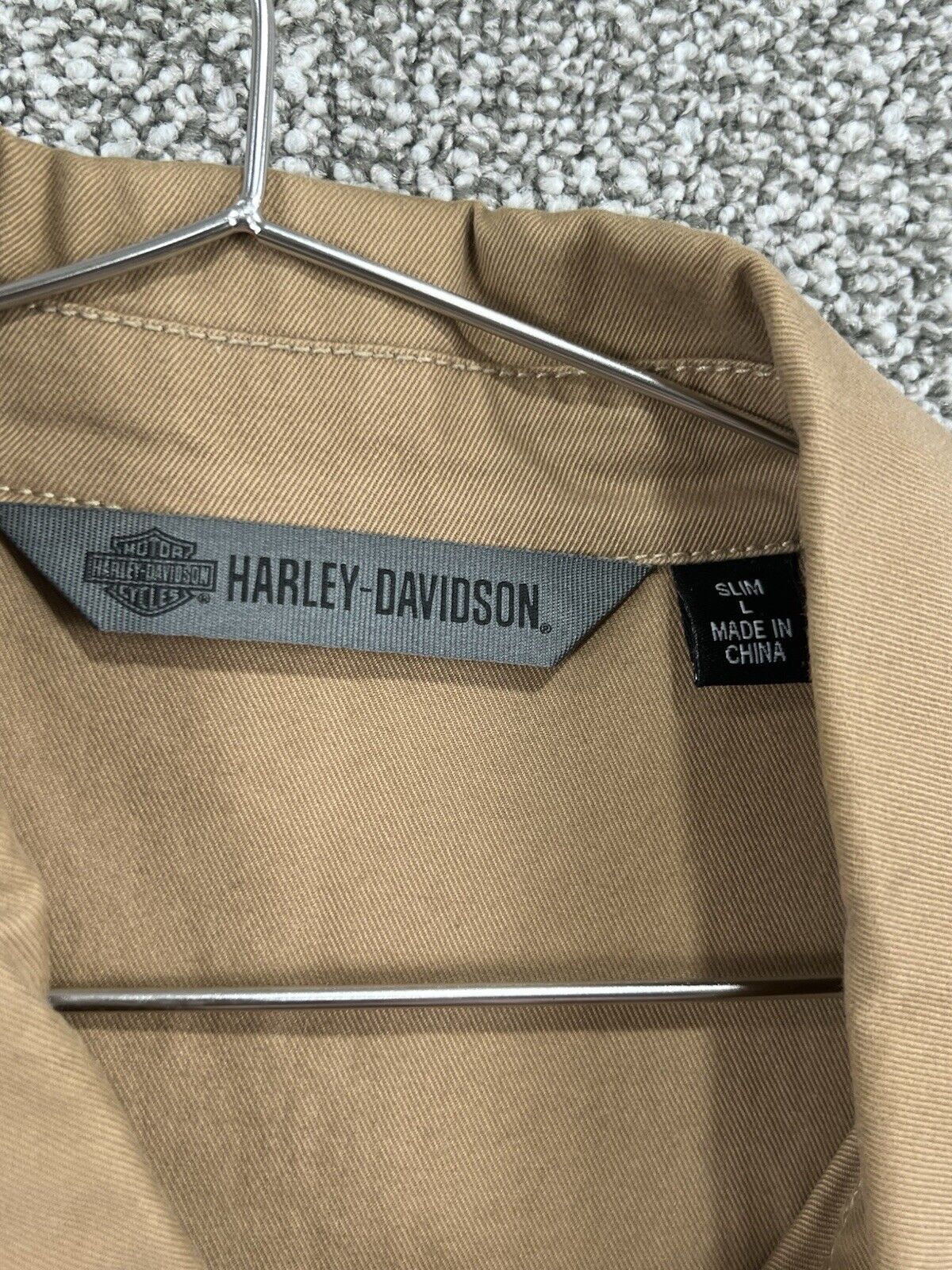 Harley Davidson Tan Khaki Military Field Jacket L… - image 4