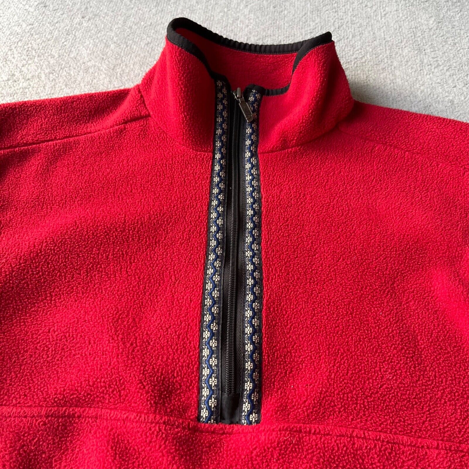 The North Face Pullover Mens Medium Red Fleece 19… - image 3