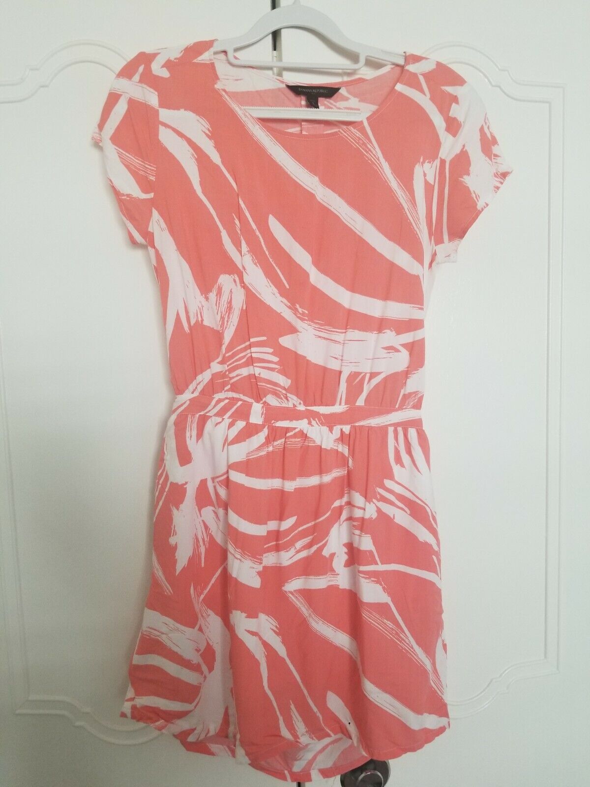 Banana Republic, Petite size S, coral pink white … - image 1