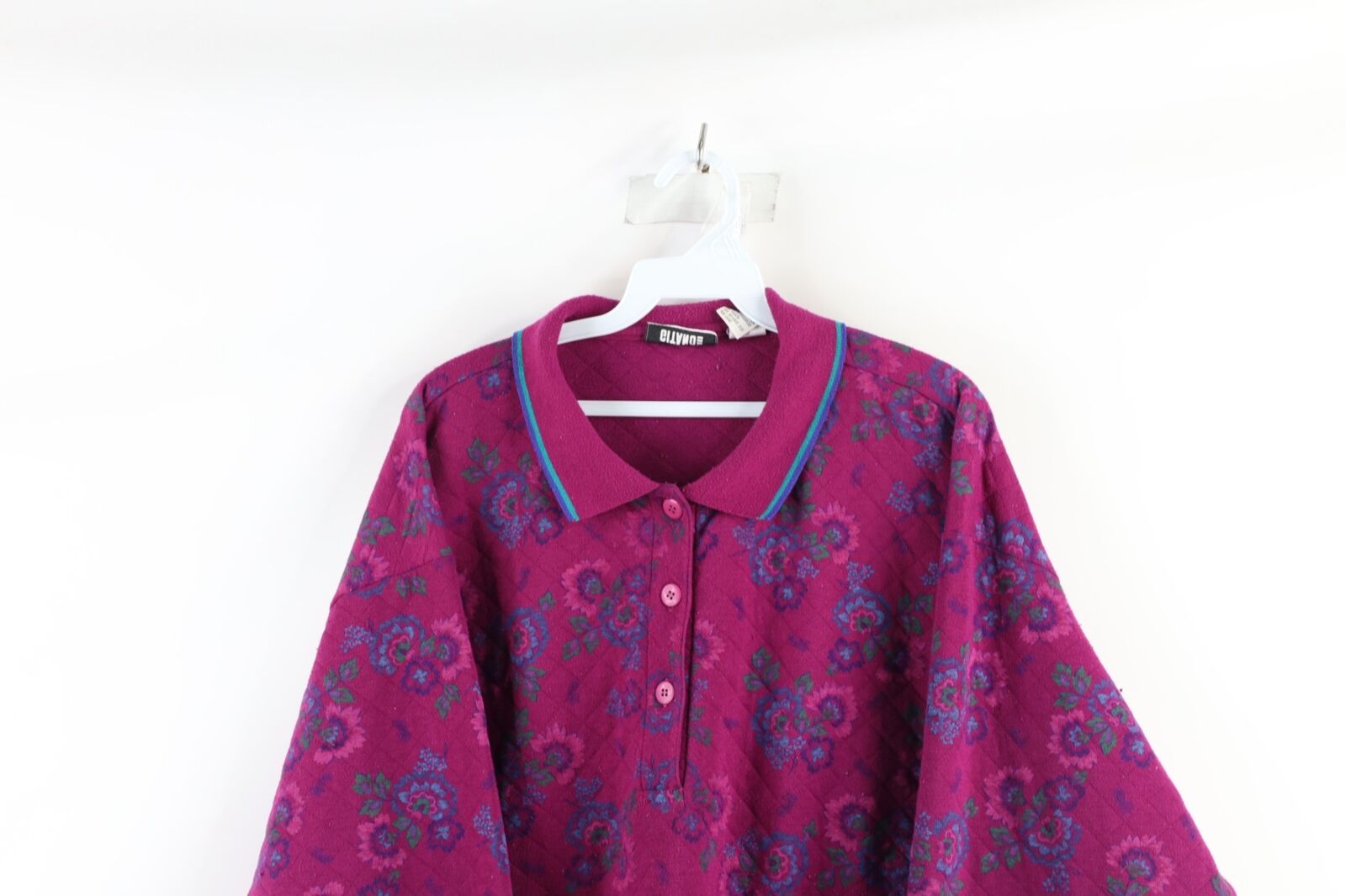 Vtg 90s Streetwear Womens 22W Faded Quilted Flowe… - image 2