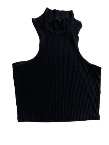 ALO Yoga Ribbed Sea Coast Cropped Turtleneck Tank 