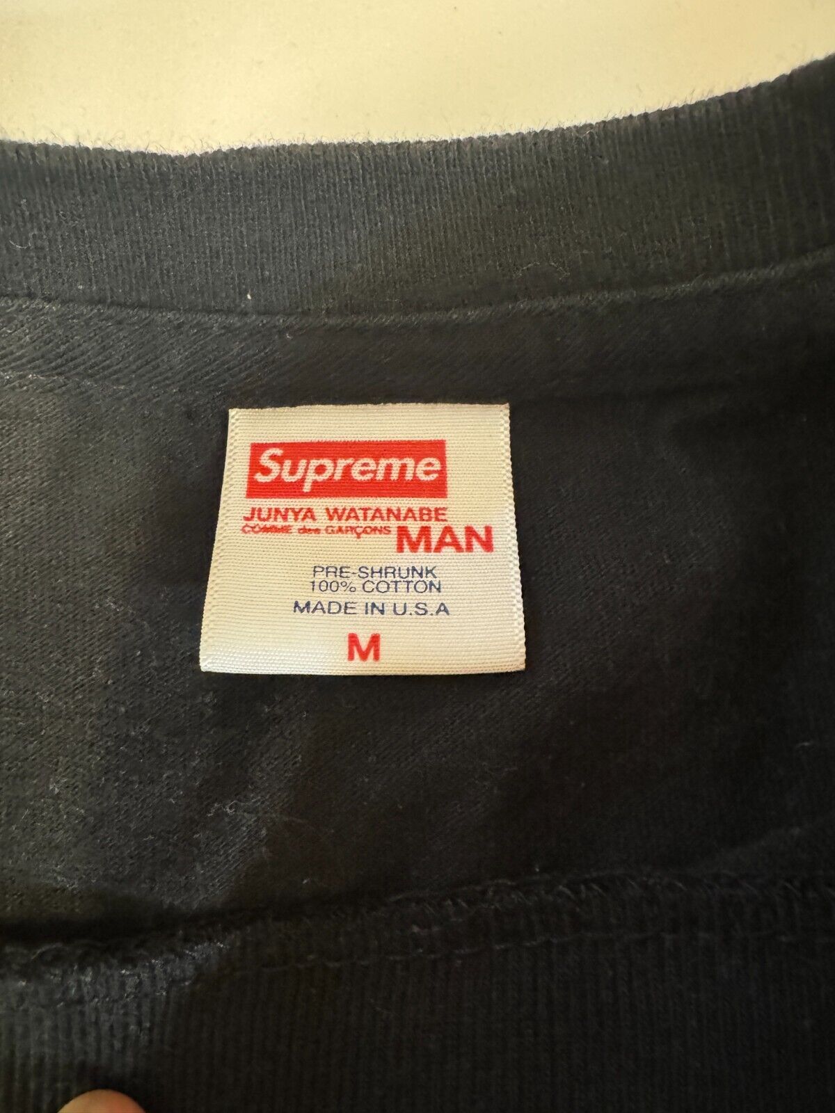 Supreme X Junya Watanabe CDG Man Nature Black Tee… - image 6