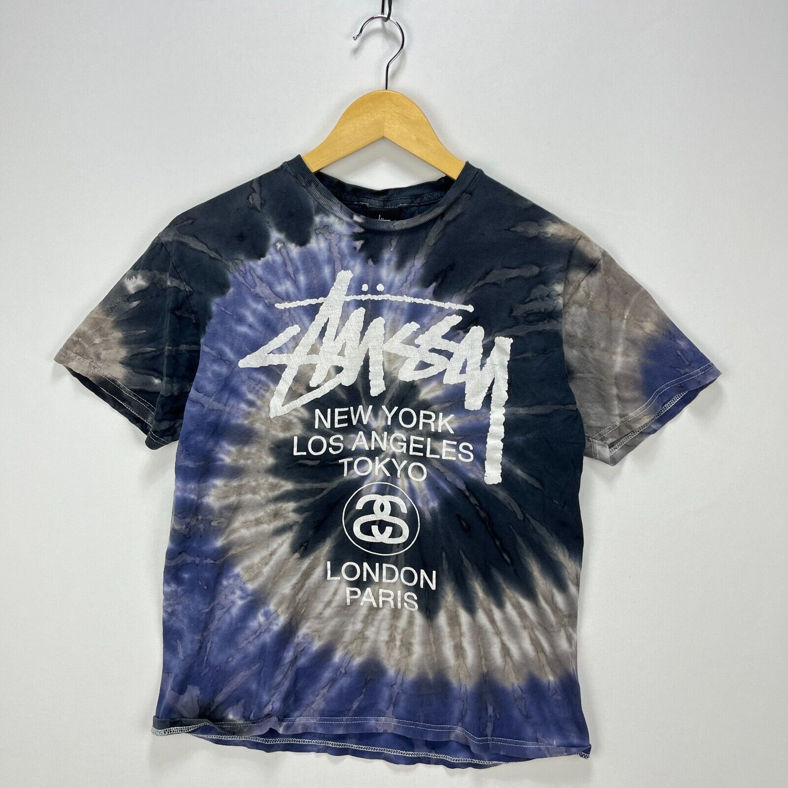 Vintage Y2K Stussy Tie Dye T Shirt Medium - image 1