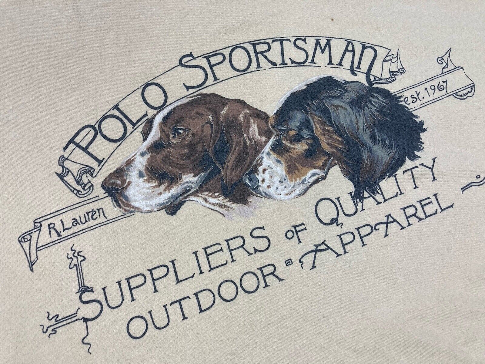 Vintage Polo Sportsman Ralph Lauren Dog Graphic T… - image 2