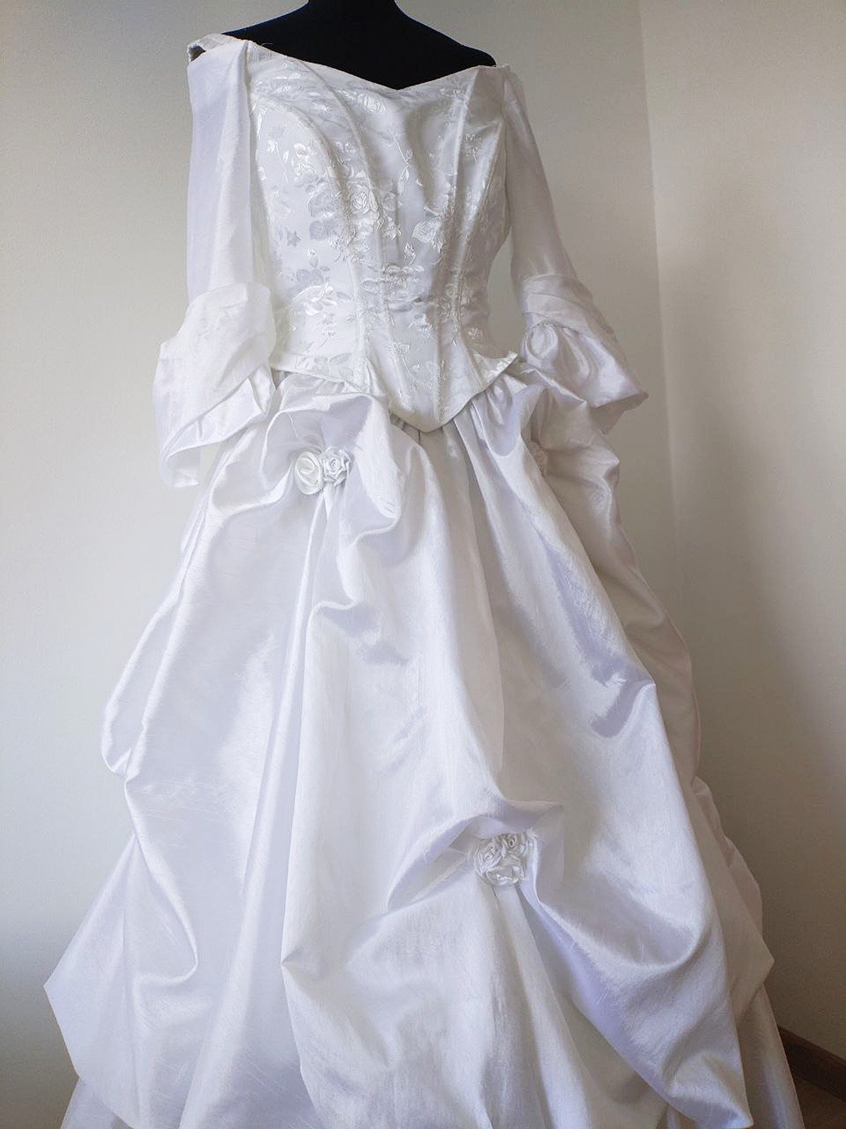 Vintage wedding dress Victorian style Full skirt … - image 14