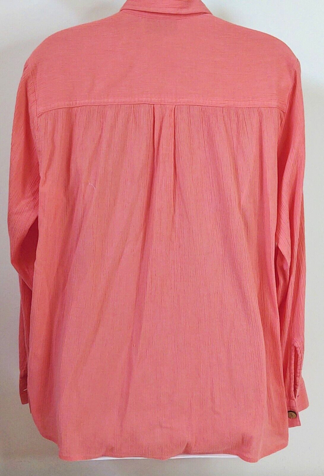 WOMANS BUTTON DOWN   CORAL   BLOUSE - image 2