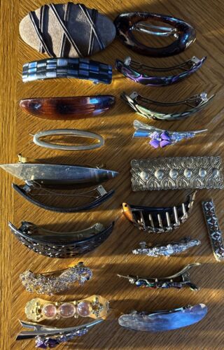 vintage hair barrettes lot