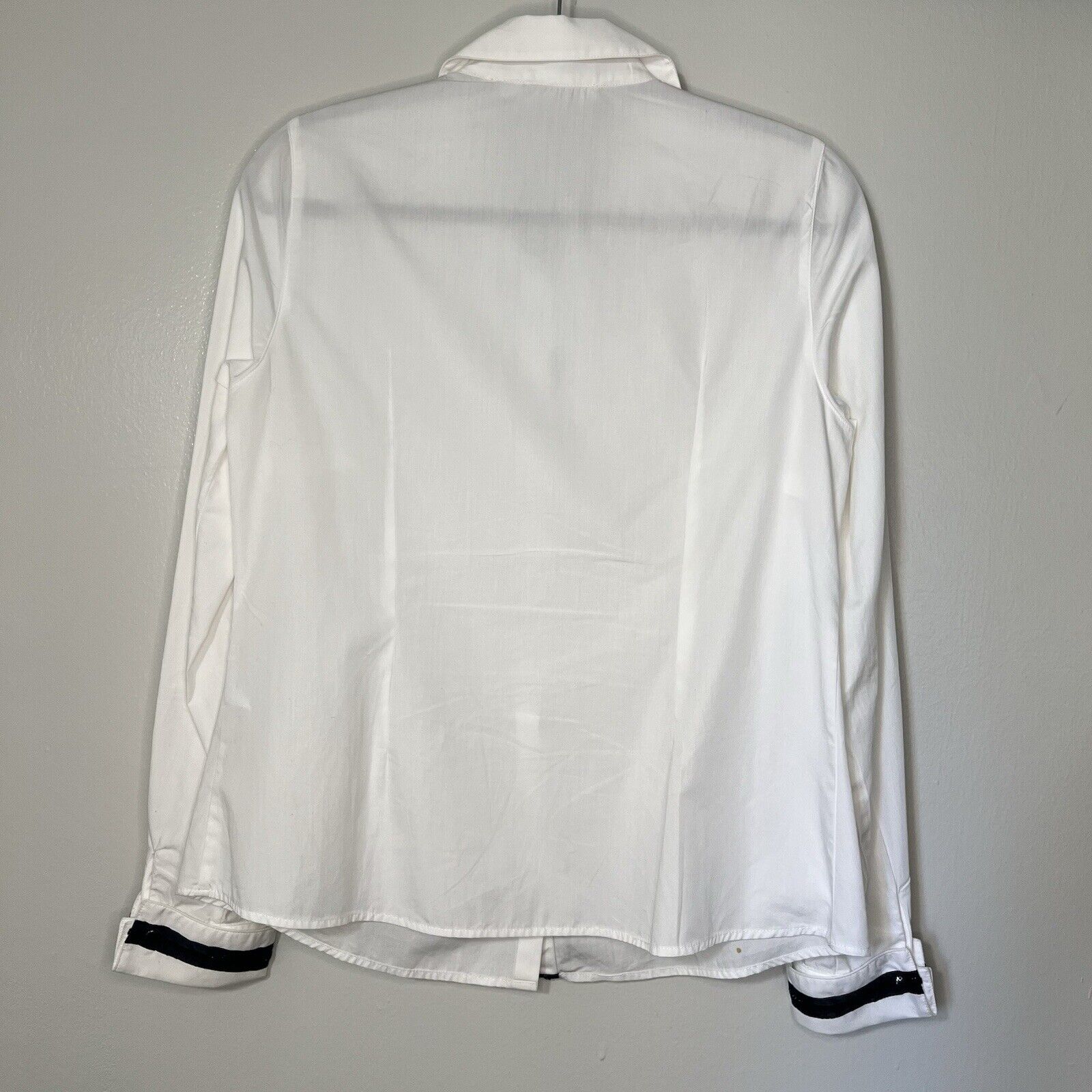 Anne Fontaine Pima Cotton Button Down White Colla… - image 8