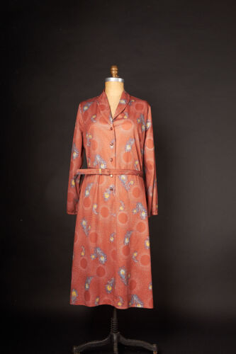 1970s Peacock Feather Dress - image 1