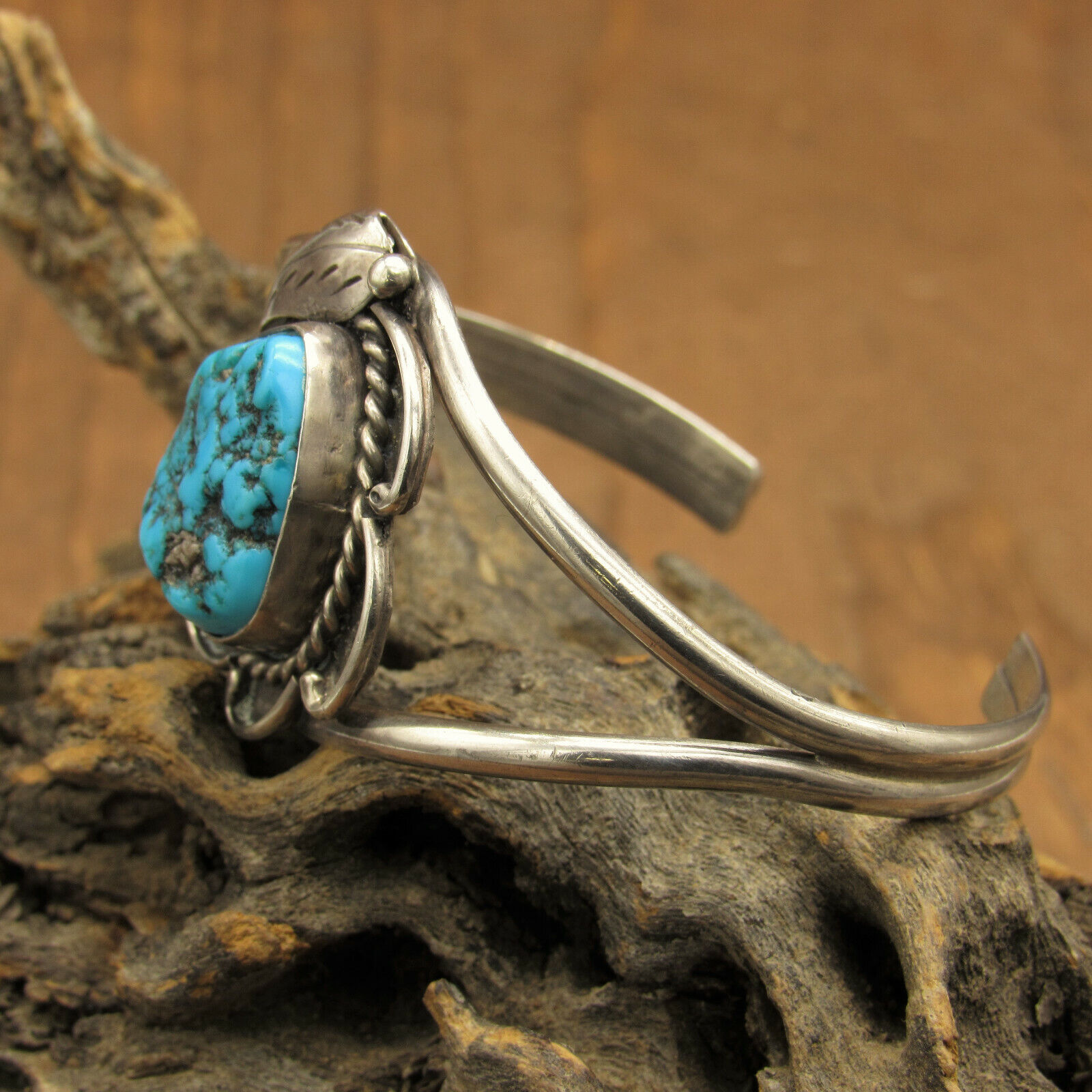 Southwest Sterling Silver and Turquoise Cuff Brac… - image 3